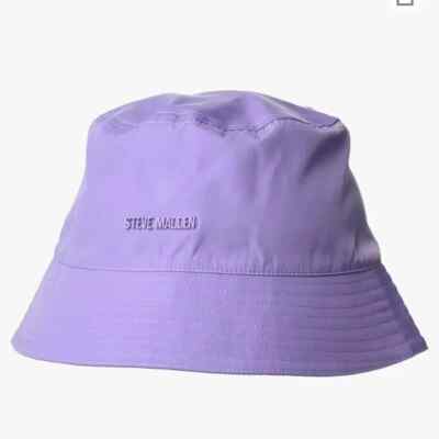 STEVE MADDEN SOLID SATIN LINED NYLON BUCKET HAT LILAC ONE SIZE-$36
