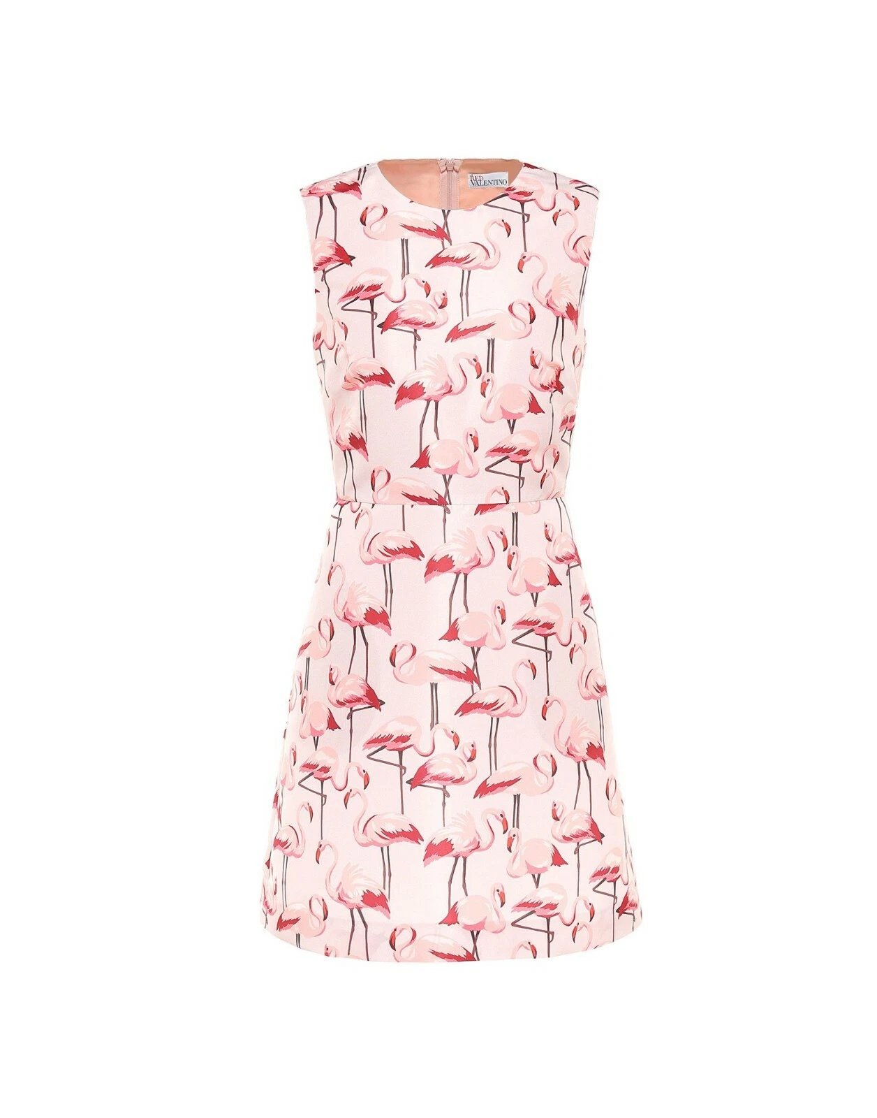 REDVALENTINO Abito svasato e aderente con stampa fenicottero 12 US 48 FR NUOVO