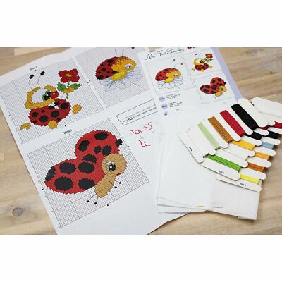 Kit De Broderie Luca-S La Fille Aux Coquelicots