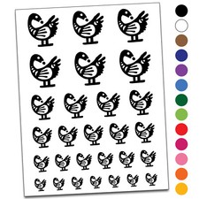 Sankofa African Adinkra Bird Symbol Reflection Temporary Tattoo Set
