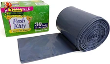 30 Count  Litter Box Liners Super Thick, Durable, Easy Clean up Jumbo Scented, B