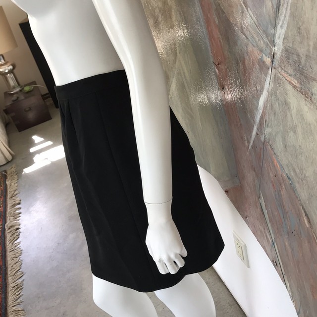 High Waisted Black Mid Thigh Pencil Straight Skirt (A14) SZ 6 P / 6P eBay