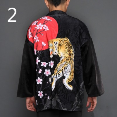 Men Japanese Yukata Coat Kimono Jacket Retro Baggy Tops Warm Dragon Fashion Soft