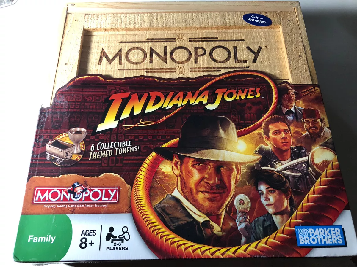 Indiana Jones MONOPOLY (2008) Collector's Limited Edition Wooden Box Crate  NEW