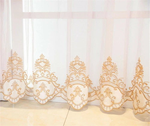 Luxury European 3D Floral Embroidery Blackout Curtain for Living Room 1 Panel - Picture 39 of 40