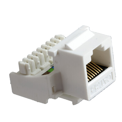 10 PACK- H STYLE CAT5e TUFF JACKS IN WHITE - SAME DAY SHIPPING FROM THE US