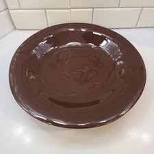 Vietri Cioccolatta Chocolate Brown 13" Circle Serving Platter Pasta Bowl Classic