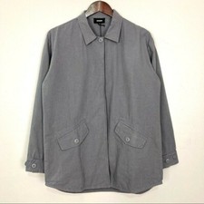 Monrow Vintage Canvas Shirt Jacket Women’s Size M Button Front Pockets Shacket