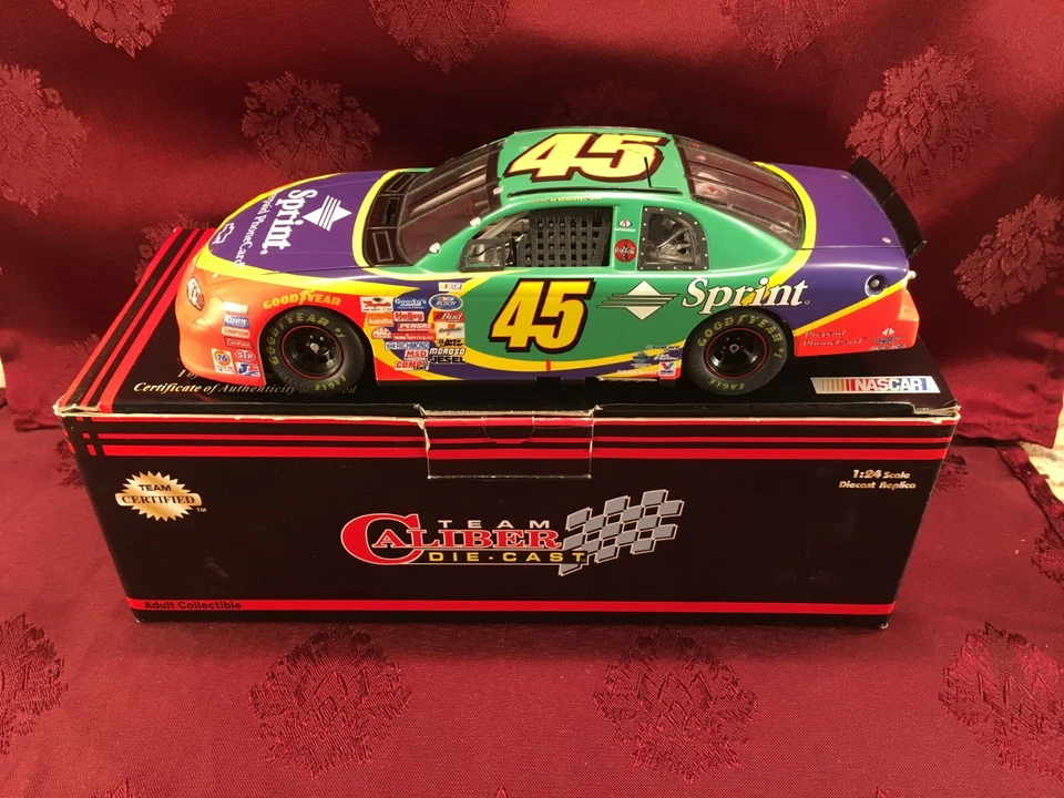 ADAM PETTY 1999 Sprint #45 Team Caliber 1/24 CW Bank & 1/64 HO Car Diecast SET - Image 2 of 4