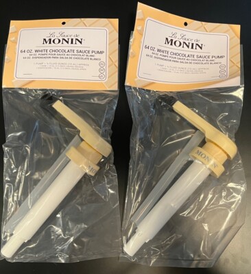 NEW Monin 64 oz White Chocolate Sauce Pump (Set of 2)