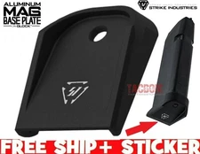 Strike Industries for Glock Aluminum Magazine Base Plate Black 17 19 22 23 PAD