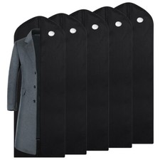 60" Dustproof Garment Bags for Clothes Storage w/ Zipper Window Suit Dress Cover