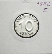 DDR 10 Pfennig 1952 E  gutes vorz&uuml;glich