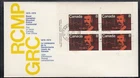Canada Scott 612 UL Pl Blk FDC - RCMP Centennial