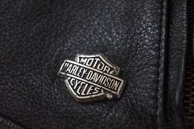 Harley Davidson Mens USA Made Independence B&S Black Leather