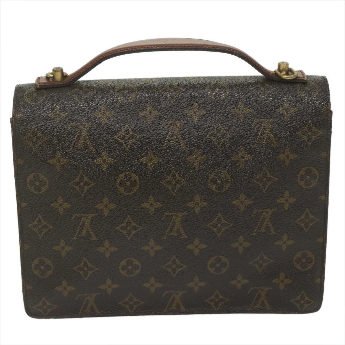 LOUIS VUITTON Monogram Monceau 28 Hand Bag 2way M51185 LV Auth 