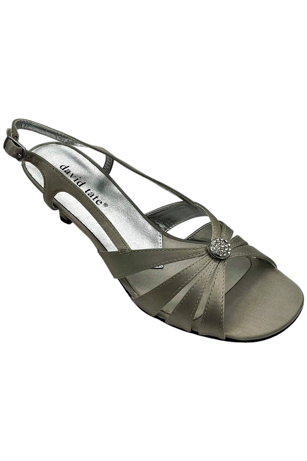 David Tate Rosette Evening Shoes Silver