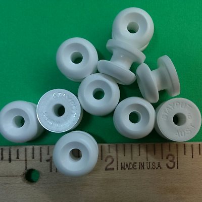 White Attachment Knobs - 25 Pack For Boat & RV Canvas Covers With Shock Cords