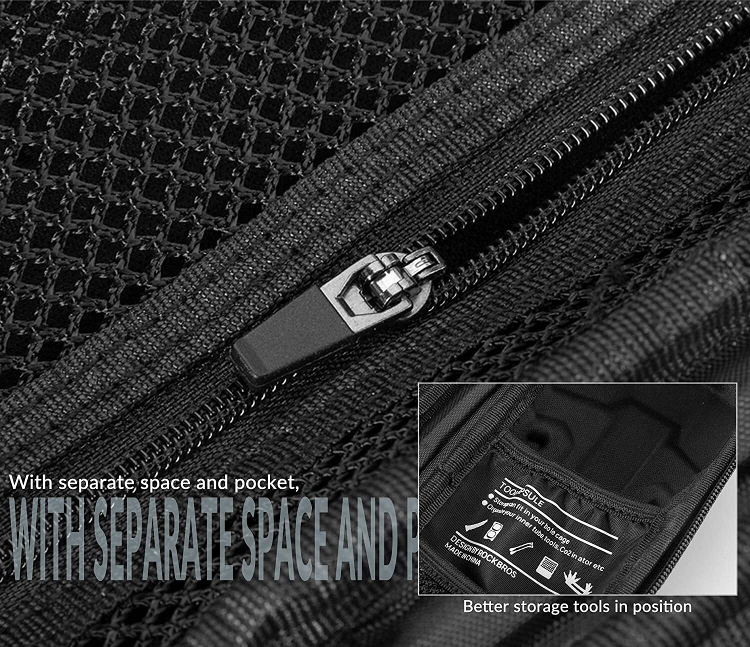 ROCKBROS Borsa Bici Portatile Multifunzione Borsa per Strumenti di Riparazione foto 6