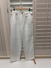 Reformation white linen pant