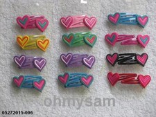 CLOSEOUT MULTI COLOR METAL HAIR CLIP "SNAP" STYLE MIX COLORS AND DESIGN