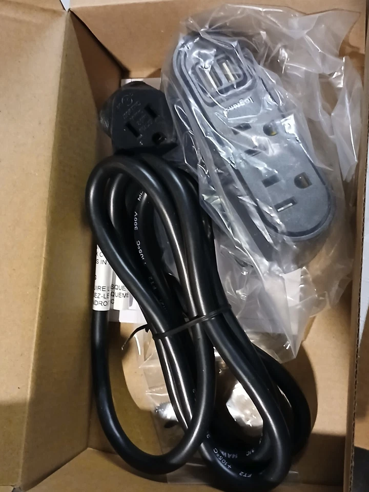 Legrand WSPC220BK 2PWR, 2 USB, HRZ HARD MNT, 6ft CRD, BLACK *BRAND NEW* - Image 2 of 2