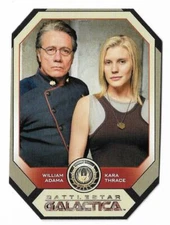 2009 Battlestar Galactica Season 4 Gallery G5 William Adama and Kara Thrace