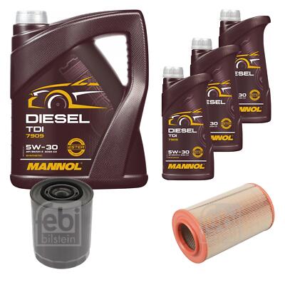 FEBI BILSTEIN Inspektionspaket 8L MANNOL Diesel TDI 5W-30 für Peugeot Boxer