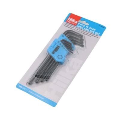 TX STAR Torx 9 Piece Allen Long Arm Key Set T10 T15 T20 T25 T27 T30 T40 T45 T50
