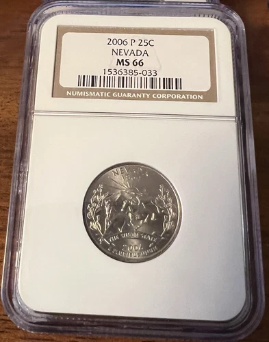 2006 -P NEVADA STATE QUARTER NGC MS66 ACTUAL COIN #G440