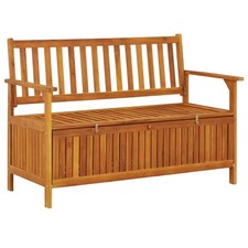 Gartenbank Truhenbank Aufbewahrungsbank Sitzbank Massivholz Akazie vidaXL