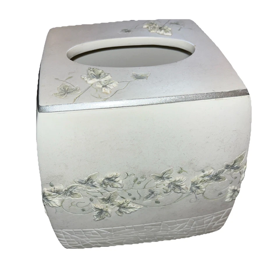 Croscill Ivy Bathroom Tissue Box Cover Ivy Stone Look Resin Albena Hristova I2 - Image 2 of 3