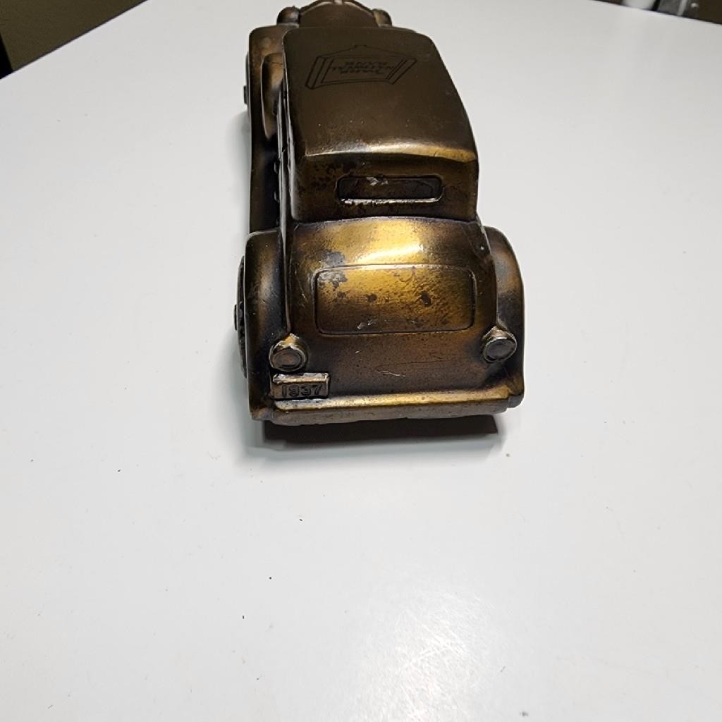 Vintage metal Rolls Royce automobile bank Car still bank advertising premium