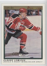 1990-91 O-Pee-Chee Premier Claude Lemieux #62 f7j
