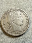 1911 Barber Half Dollar F Fine Condition Nice Coin See Pics 7755