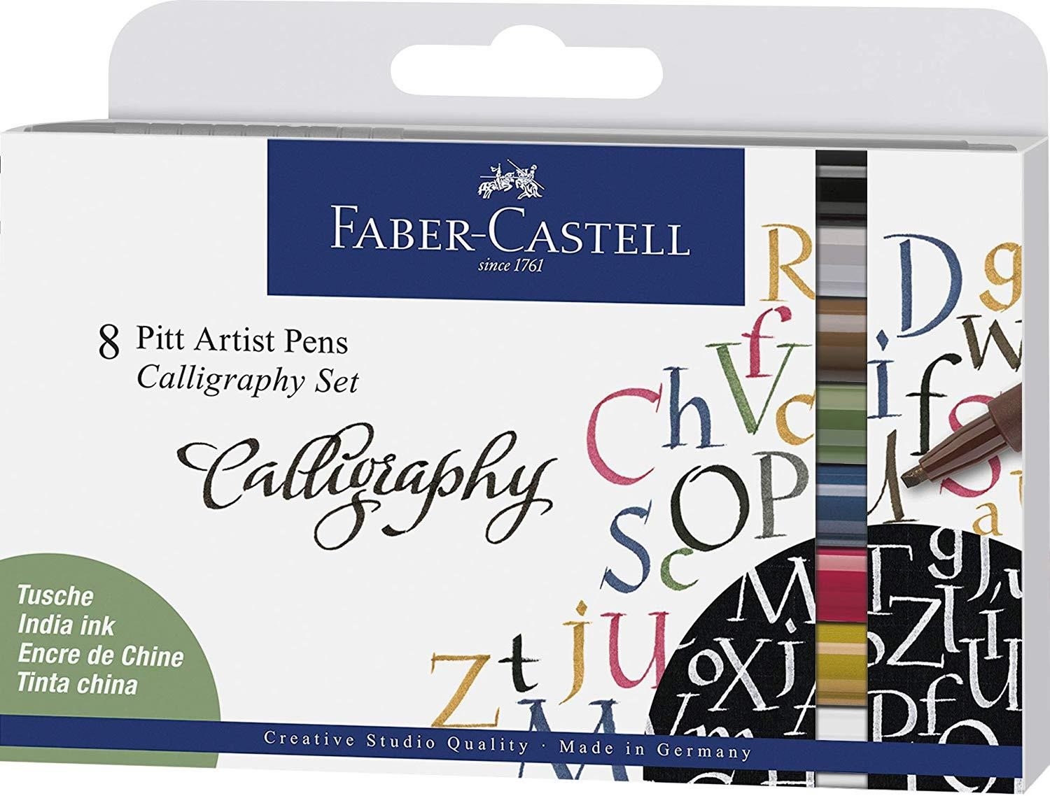 Feutres calligraphie Faber-Castell Pitt Artist Pen à pointe biseautée pour tracés précis