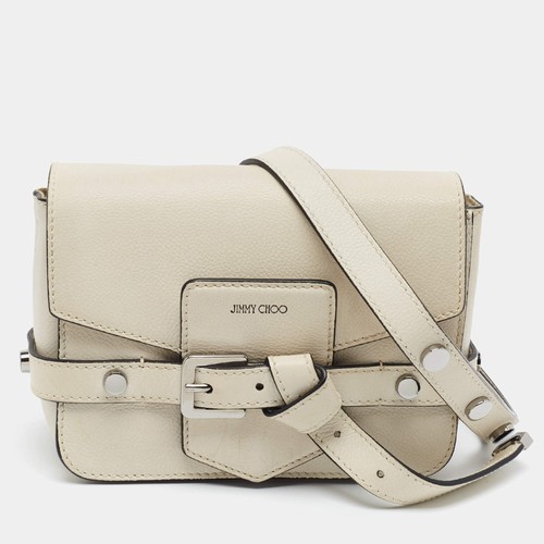 Jimmy Choo Lexie S White Leather Crossbody Bag