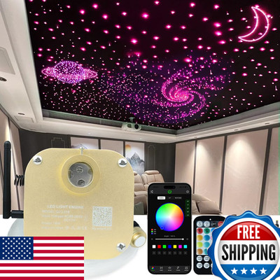 Firework Twinkle 16W Rgbw Starlight Headliner Kit 360Pcs 0.03In 9.8Ft/3M Fiber