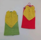 Vintage Barbie 1970s Mod Dresses Cute Set Of 2 W Hangers