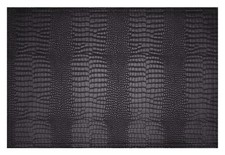 Faux Leather Hardboard Placemats, Set of 6 Table Mats, Easy to Clean, Heat