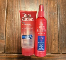 Salon Selectives Sculpting Gel 6.8oz & Spray Gel 15 Max Control 7oz NOS
