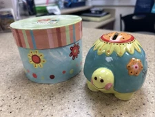 Adorable Natural Life Smile! Turtle Bank in Original Box Colors!