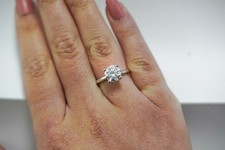 EASTER Offer! 2.00CT Round Cut Natural Diamond Wedding Ring In 14k White Gold