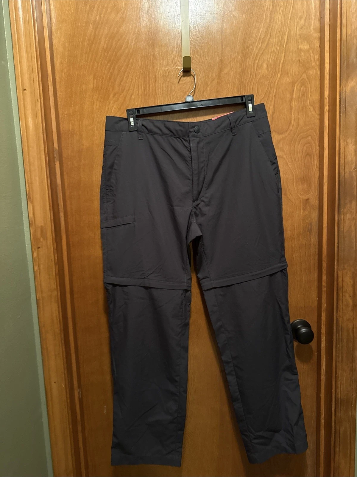 North Face Pants Horizon Performance Hiking Gray Mens 36S Convertible Shorts NWT