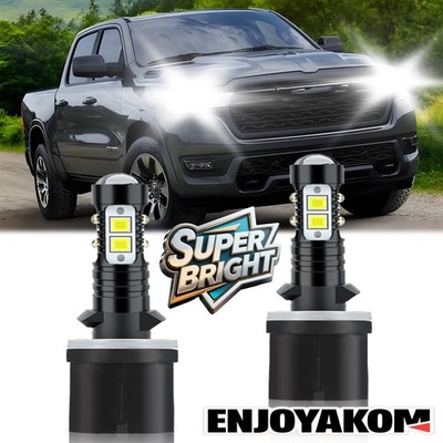 For Dodge Ram 2500 1994-1998 White Front LED Fog Light High Power Lamp Bulb