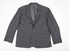 Sawyers & Hendricks Herren Grau Polyester Sakko Anzugjacke Gr&ouml;&szlig;e 48 Regular