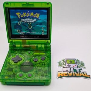 GBA SP Console Transparent Vert, USB C, IPS Écran avec jeu et extras