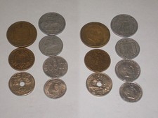215i SPANIEN - ESPANA - 7 Kursmünzen älter - 40/50/60/70er Jahre