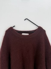 H M Edition Premium Selection Oversized Mohair Wool Blend Sweater Burgundy XXL