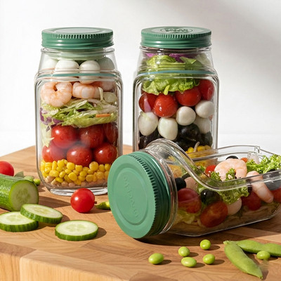 PREPARA Salad Pod 1100ml Meal Prep Container Tritan BPA-Free Leakproof Lunch Box